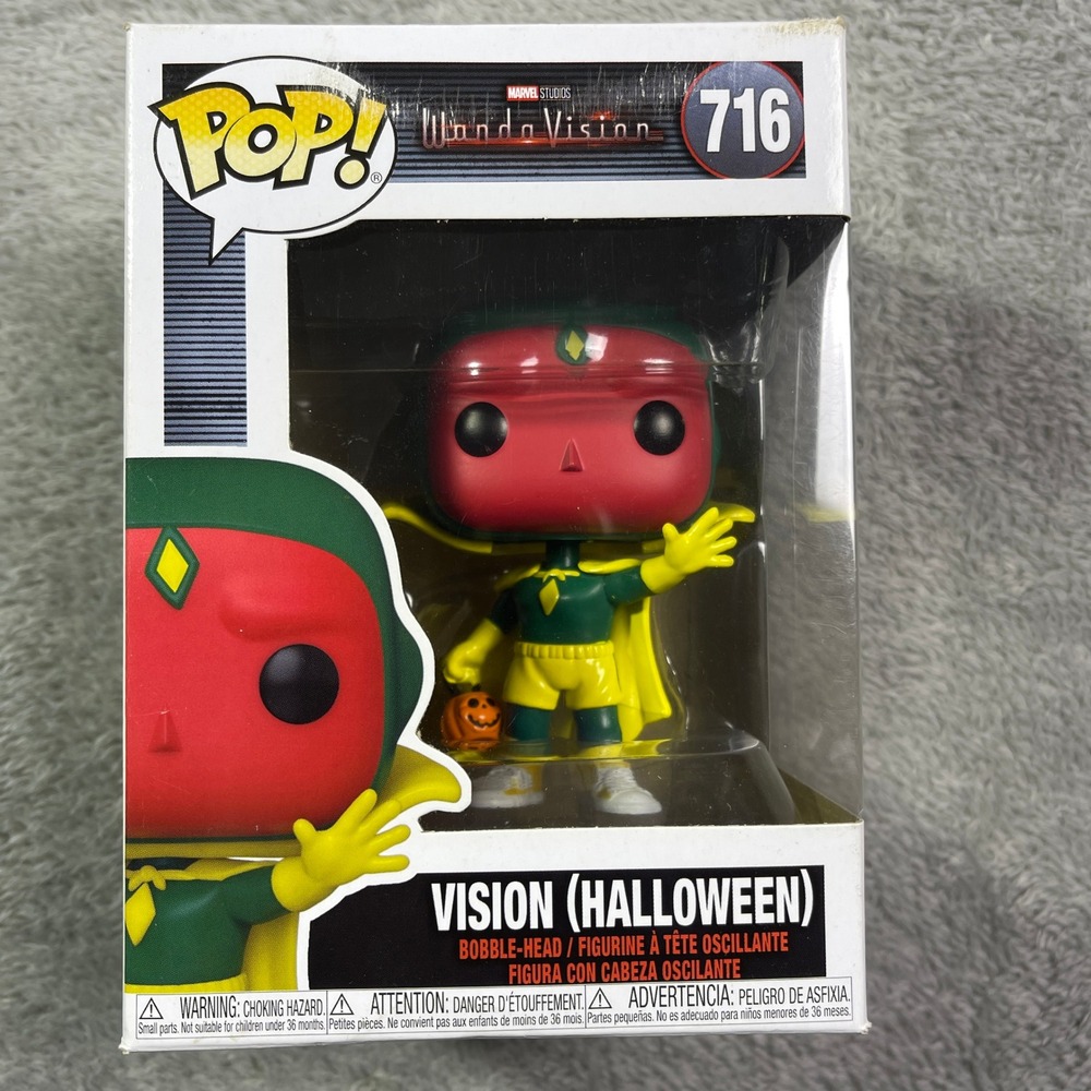 Funko POP! Marvel WandaVision Vision Halloween #716‎ Bobble-Head Vinyl Figure